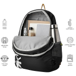 Casual Backpack 28L, 2 Main Compartments, Bottle Pocket, Front Pocket, Padded Shoulder Strap
