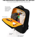 The Radio Backpack Water-Resistant 15.6" Laptop Bag with Luggage Sleeve for Work, Travel, and Daily Use
